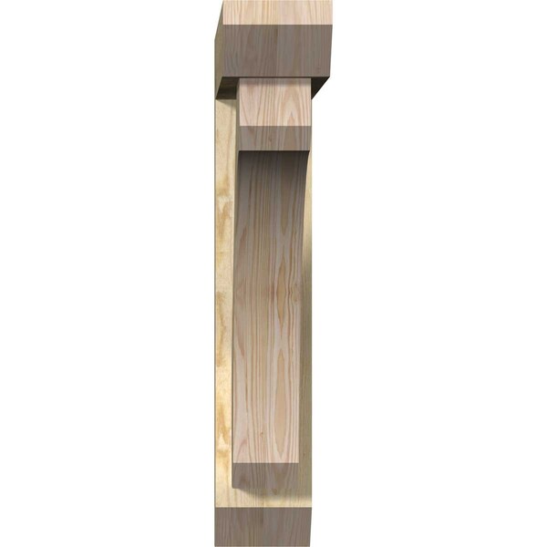 Legacy Slat Rough Sawn Bracket W/ Offset Brace, Douglas Fir, 6W X 28D X 32H